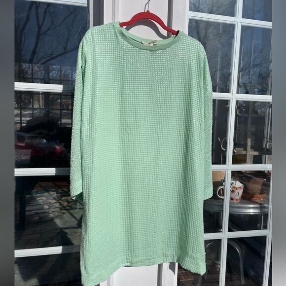 Anthropologie Let Me Be Sequin Shift Mini Dress NWT - Picture 9 of 15